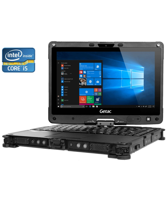 Защищенный ноутбук-трансформер Getac V110 / 12&quot; (1366x768) IPS / Intel Core i5-6200U (2 (4) ядра по 2.3 - 2.8 GHz) / 8 GB DDR4 / 240 GB SSD / Intel HD Graphics 520 / WebCam / Win 10 Pro - 1