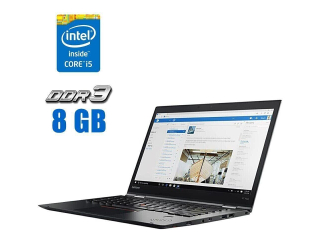 БУ Ноутбук-трансформер Б-класс Lenovo ThinkPad Yoga X1 / 14&quot; (2560x1440) IPS Touch / Intel Core i5-7300U (2 (4) ядра по 2.6 - 3.5 GHz) / 8 GB DDR3 / 240 GB SSD / Intel HD Graphics 620 / WebCam из Европы