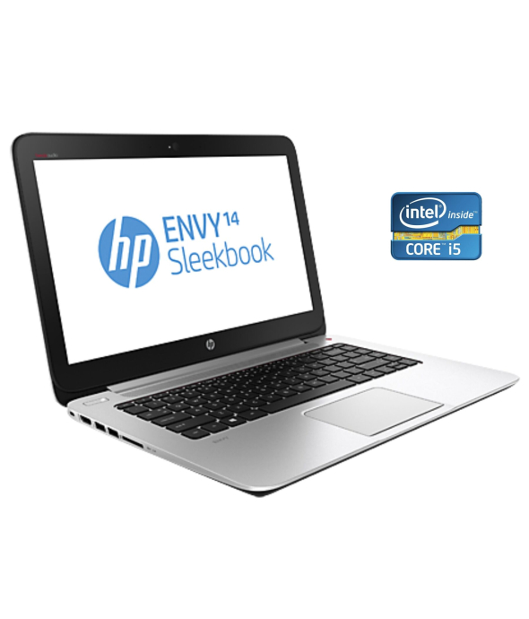 Ультрабук HP Envy 14 Sleekbook / 14&quot; (1366x768) TN / Intel Core i5-4200U (2 (4) ядра по 1.6 - 2.6 GHz) / 8 GB DDR3 / 240 GB SSD / Intel HD Graphics 4600 / WebCam / Win 10 Pro - 1