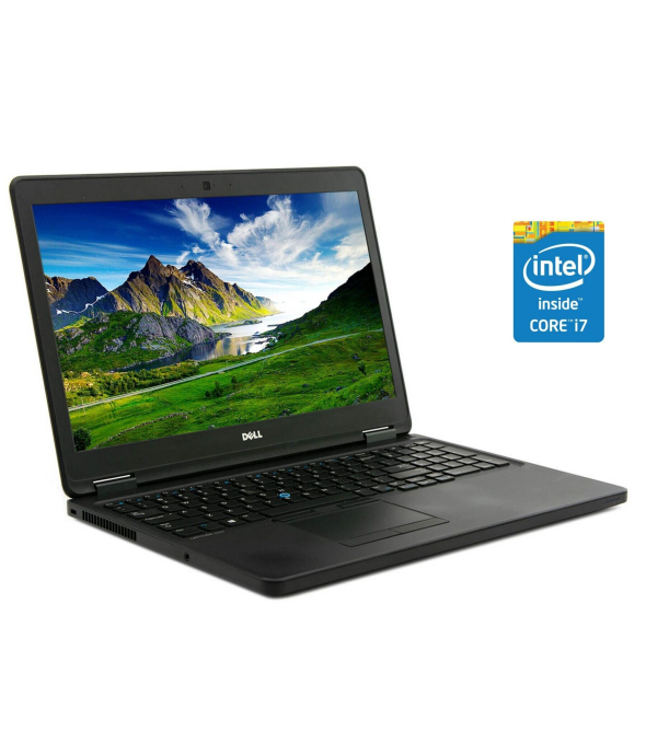 Ноутбук Б-класс Dell Latitude E5550 / 15.6&quot; (1920x1080) IPS / Intel Core i7-5600U (2 (4) ядра по 2.6 - 3.2 GHz) / 8 GB DDR3 / 480 GB SSD / Intel HD Graphics 5500 / WebCam - 1