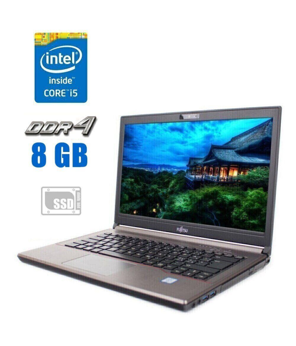 Ноутбук Fujitsu LifeBook E746 / 14&quot; (1366x768) TN / Intel Core i5-6200U (2 (4) ядра по 2.3 - 2.8 GHz) / 8 GB DDR4 / 480 GB SSD / Intel HD Graphics 520 - 1