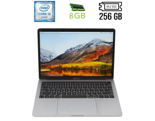 БУ Ноутбук Б-класс Apple MacBook Pro A1989 (2018) / 13.3&quot; (2560x1600) IPS / Intel Core i5-8259U (4 (8) ядра по 2.3 - 3.8 GHz) / 8 GB DDR3 / 256 GB SSD M.2 / Intel Iris Plus Graphics 655 / WebCam из Европы