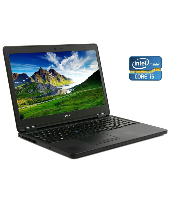 Ноутбук Dell Latitude E5550 / 15.6&quot; (1920x1080) IPS / Intel Core i5-5300U (2 (4) ядра по 2.3 - 2.9 GHz) / 8 GB DDR4 / 480 GB SSD / Intel HD Graphics 5500 / WebCam - 1