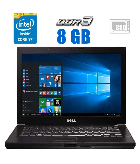 Ноутбук Dell Latitude E6410 / 14.1&quot; (1440x900) TN / Intel Core i7-620M (2 (4) ядра по 2.66 - 3.33 GHz) / 8 GB DDR3 / 200 GB SSD / nVidia Quadro NVS 3100M, 512 MB DDR3, 64-bit / WebCam - 1
