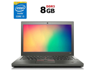 БУ Нетбук Lenovo ThinkPad X250 / 12.5&quot; (1366x768) TN / Intel Core i5-5300U (2 (4) ядра по 2.3 - 2.9 GHz) / 8 GB DDR3 / 480 GB SSD / Intel HD Graphics 5500 / WebCam / Win 10 из Европы