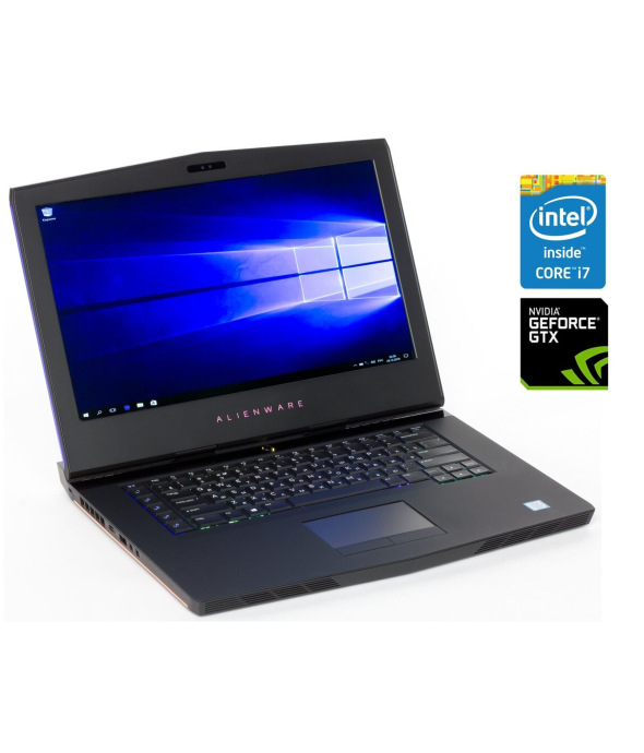 Игровой ноутбук Dell Alienware 15 R3 / 15.6&quot; (3840x2160) IPS / Intel Core i7-6700HQ (4 (8) ядра по 2.6 - 3.5 GHz) / 16 GB DDR4 / 256 GB SSD + 1000 GB HDD / nVidia GeForce GTX 1070, 8 GB GDDR5, 256-bit / WebCam - 1