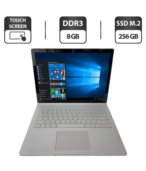Ультрабук Б-класс Microsoft Surface Book 2 / 13.5&quot; (3200x2000) IPS Touch / Intel Core i5-8350U (4 (8) ядра по 1.7 - 3.6 GHz) / 8 GB DDR3 / 256 GB SSD M.2 / Intel HD Graphics 620 / WebCam + Беспроводная мышка - 1