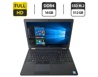 БУ Ноутбук Б-класс Dell Precision 3510 / 15.6&quot; (1920x1080) TN / Intel Core i7-6820HQ (4 (8) ядра по 2.7 - 3.6 GHz) / 16 GB DDR4 / 512 GB SSD M.2 / Intel HD Graphics 530 / WebCam + Беспроводная мышка из Европы