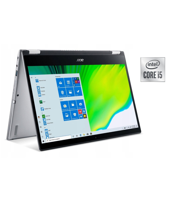 Ноутбук-трансформер Б-класс Acer Spin 3 SP314-54N / 14&quot; (1920x1080) IPS Touch / Intel Core i5-1035G4 (4 (8) ядра по 1.1 - 3.7 GHz) / 8 GB DDR4 / 256 GB SSD / Intel Iris Plus Graphics / WebCam / Win 11 Home - 1