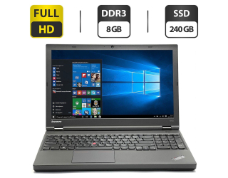 БУ Ноутбук Lenovo ThinkPad T540p / 15.6&quot; (1920x1080) TN / Intel Core i7-4600M (2 (4) ядра по 2.9 - 3.6 GHz) / 8 GB DDR3 / 240 GB SSD / Intel HD Graphics 4600 / WebCam / DVD-ROM / VGA из Европы