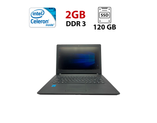 БУ Ноутбук Lenovo Ideapad 110-14IBR / 14&quot; (1366x768) TN / Intel Celeron N3060 (2 (дра по 1.6 - 2.48 GHz) / 2 GB DDR3 / 120 GB HDD / Intel HD Graphics 400 / WebCam из Европы