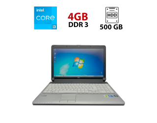 БУ Ноутбук Fujitsu Lifebook А530 / 15&quot; (1366x768) TN / Intel Core i3-370M (2 (4) ядра по 2.4 GHz) / 4 GB DDR3 / 500 GB HDD / Intel HD Graphics / WebCam из Европы