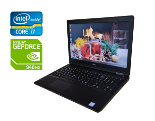 БУ Игровой ноутбук Б-класс Dell Latitude 5580 / 15.6&quot; (1920x1080) IPS / Intel Core i7-7820HQ (4 (8) ядра по 2.9 - 3.9 GHz) / 16 GB DDR4 / 512 GB SSD / nVidia GeForce 940MX, 2 GB GDDR5, 64-bit / WebCam / Windows 10 из Европы