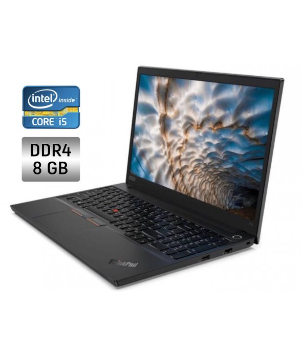 Ноутбук Lenovo ThinkPad E15 / 15.6&quot; (1920x1080) IPS / Intel Core i5-10210U (4 (8) ядра по 1.6 - 4.2 GHz) / 8 GB DDR4 / 240 GB SSD / Intel UHD Graphics / WebCam - 1