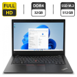 Ультрабук Lenovo ThinkPad L480 / 14" (1920x1080) IPS / Intel Core i7-8550U (4 (8) ядра по 1.8 - 4.0 GHz) / 32 GB DDR4 / 512 GB SSD M.2 NEW / Intel UHD Graphics 620 / WebCam / HDMI / Windows 11 Pro - 1