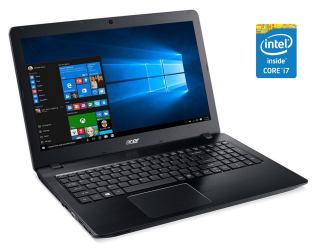 БУ Ноутбук Acer Aspire F5-573 / 15.6&quot; (1920x1080) IPS / Intel Core i7-7500U (2 (4) ядра по 2.7 - 3.5 GHz) / 8 GB DDR3 / 240 GB SSD / Intel HD Graphics 620 / WebCam / Win 10 Pro из Европы