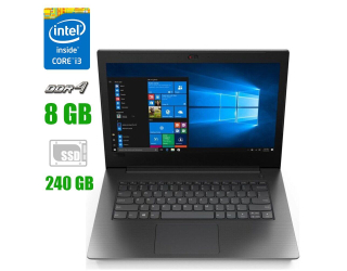 БУ Ноутбук Lenovo V130-14IKB / 14&quot; (1920x1080) TN / Intel Core i3-7020U (2 (4) ядра по 2.3 GHz) / 8 GB DDR4 / 240 GB SSD / Intel HD Graphics 620 / WebCam / Windows 10 Pro из Европы