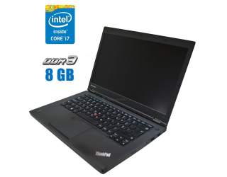 БУ Ноутбук Lenovo ThinkPad T440p / 14&quot; (1366x768) TN / Intel Core i7-4710MQ (4 (8) ядра по 2.5 - 3.5 GHz) / 8 GB DDR3 / 240 GB SSD / Intel HD Graphics 4600 / WebCam / DVD-ROM из Европы