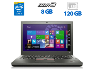 БУ Нетбук Lenovo ThinkPad X250/ 12.5 &quot; (1366x768) TN / Intel Core i3-5010U (2 (4) ядра по 2.1 GHz) / 4 GB DDR3 / 128 GB SSD / Intel HD Graphics 5500 / WebCam / Два АКБ / Windows 10 Home из Европы