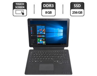 БУ Ноутбук-трансформер Fujitsu Tablet Stylistic V727 / 12.5&quot; (1920x1080) IPS Touch / Intel Core i5-7Y57 (2 (4) ядра по 1.2 - 3.3 GHz) / 8 GB DDR3 / 256 GB SSD / Intel HD Graphics 615 / WebCam 5 MP + 8 MP / USB 3.0 / Windows 10 Pro из Европы