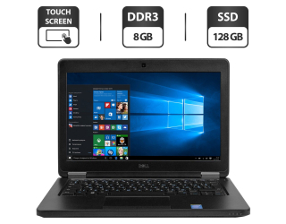 БУ Нетбук Б-класс Dell Latitude E5250 / 12.5&quot; (1920x1080) IPS Touch / Intel Core i5-5300U (2 (4) ядра по 2.3 - 2.9 GHz) / 8 GB DDR3 / 128 GB SSD / Intel HD Graphics 5500 / WebCam / Windows 10 Pro из Европы