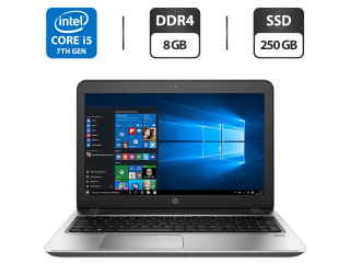 БУ Ноутбук HP ProBook 450 G4 / 15.6&quot; (1920x1080) TN / Intel Core i5-7200U (4 ядра по 2.5 - 3.1 GHz) / 8 GB DDR4 / 250 GB SSD / Intel HD Graphics 620 / WebCam / HDMI из Европы