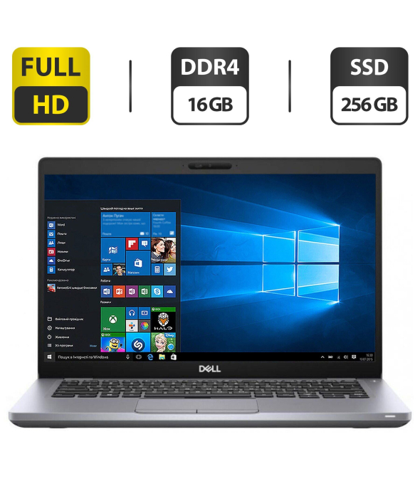 Ультрабук Б-клас Dell Latitude 5410 / 14&quot; (1920x1080) IPS / Intel Core i5-10310u (4 (8) ядра по 1.7-4.4 GHz) / 16 GB DDR4 / 256 GB SSD / Intel UHD Graphics / WebCam / Fingerprint + бездротова мишка - 1