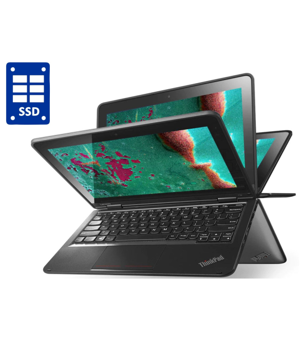 Нетбук-трансформер Lenovo ThinkPad Yoga 11e G4 / 11.6&quot; (1366x768) IPS Touch / Intel Core i3-7100U (2 (4) ядра по 2.4 GHz) / 8 GB DDR3 / 128 GB SSD / Intel HD Graphics 620 / WebCam / Win 10 Pro - 1