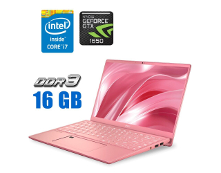 БУ Ігровий ноутбук MSI Prestige 14 Pink Edition/ 14 &quot; (1920x1080) IPS / Intel Core i7-10710u (6 (12) ядер по 1.1 - 4.7 GHz) / 16 GB DDR3 / 512 GB SSD / nVidia GeForce GTX 1650 Max-Q, 4 GB GDDR5, 128-bit / WebCam  из Европы