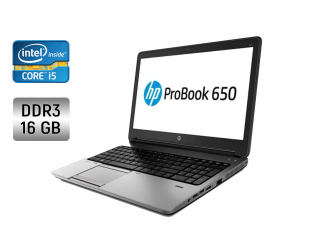 БУ Ноутбук HP ProBook 650 G1 / 15.6 &quot; (1920x1080) IPS / Intel Core i5-4210M (2 (4) ядра по 2.6-3.2 GHz) / 16 GB DDR3 / 240 GB SSD / Intel HD Graphics 4600 / WebCam / Fingerprint из Европы