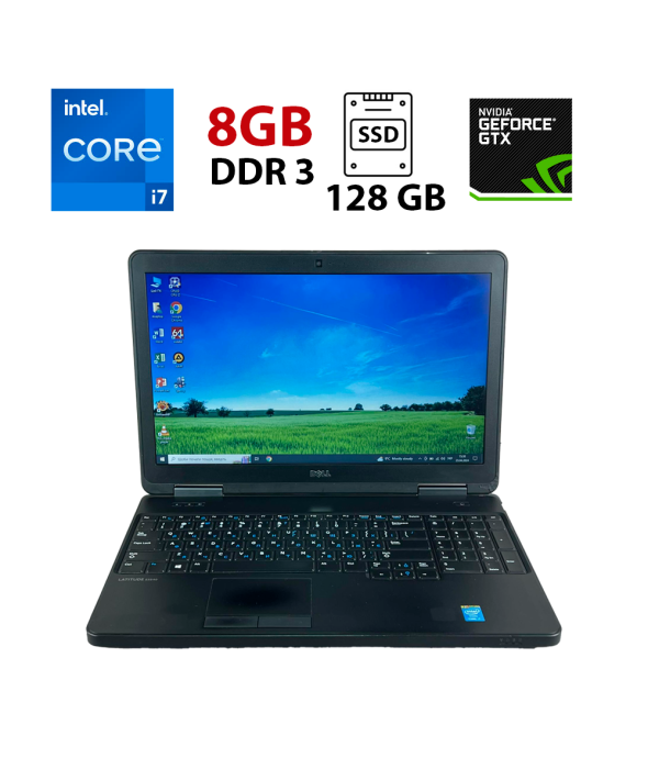 Ноутбук Б-класс Dell Latitude E5540 / 14&quot; (1366х768) TN / Intel Core i7-4600U (2 (4) ядра по 2.1 - 3.3 GHz) / 8 GB DDR3 / 128 GB SSD + 500 GB SSD / nVidia GeForce GT 720M, 2 GB GDDR3, 64-bit / WebCam - 1