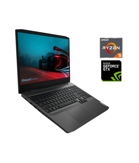 Ігровий ноутбук Lenovo Ideapad Gaming 3 15arh05 / 15.6&quot; (1920x1080) IPS / AMD Ryzen 5 4600h (6 (12) ядер по 3.0 - 4.0 GHz) / 16 GB DDR4 / 256 GB SSD / nVidia GeForce GTX 1650, 4GB GDDR6, 128-bit / WebCam - 1