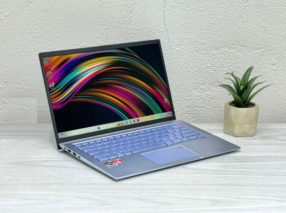 Ультрабук Asus ZenBook UM431D / 14&quot; (1920x1080) IPS / AMD Ryzen 5 3500U (4 (8) ядра по 2.1 - 3.7 GHz) / 8 GB DDR4 / 512 GB SSD M.2 / AMD Radeon Vega 8 Graphics / WebCam / Win 11 Home - 3