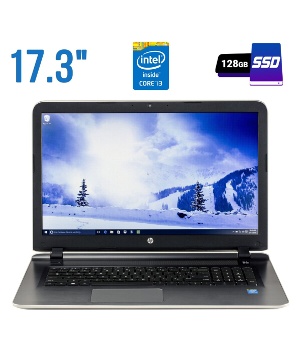 Ноутбук Б-класс HP Pavilion 17-g148dx / 17.3&quot; (1600x900) TN / Intel Core i3-5020U (2 (4) ядра по 2.2 GHz) / 8 GB DDR3 / 128 GB SSD / Intel HD Graphics 5500 / WebCam / HDMI - 1