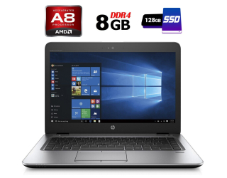 БУ Ультрабук HP EliteBook MT43 / 14&quot; (1920x1080) TN / AMD Pro A8-9600b (4 ядра по 2.4 - 3.3 GHz) / 8 GB DDR4 / 128 GB SSD / AMD Radeon R5 Graphics / WebCam / DisplayPort / 4G LTE из Европы