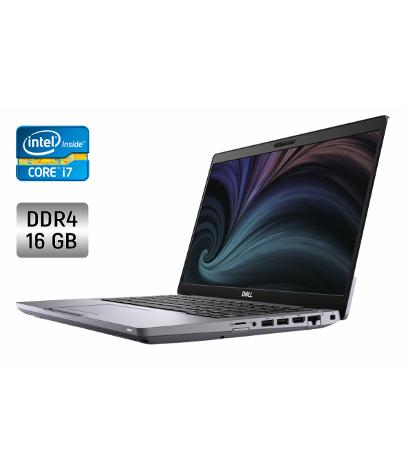 Ультрабук Dell Latitude 5411 / 14 &quot; (1920x1080) IPS / Intel Core i7-10850h (6 (12) ядер по 2.7 - 5.1 GHz) / 16 GB DDR4 / 256 GB SSD / Intel UHD Graphics / WebCam + бездротова мишка - 1