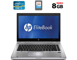 БУ Ноутбук HP EliteBook 8460P / 14&quot; (1366x768) TN / Intel Core i5-2520M (2 (4) ядра по 2.5 - 3.2 GHz) / 8 GB DDR3 / 256 GB SSD / Intel HD Graphics 3000 / DVD-RW / DisplayPort из Европы