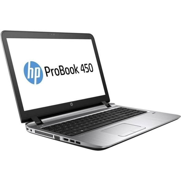 Ноутбук Б-клас HP ProBook 450 G3 / 15.6&quot; (1920x1080) TN / Intel Core i5 - 6200U (2 (4) ядра по 2.3-2.8 GHz) / 8 GB DDR3 / 240 GB SSD / Intel HD Graphics 520 / WebCam / DVD-ROM / Win 10 Pro - 6