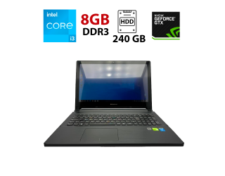 БУ Ноутбук Б-класс Lenovo Flex 2-15 / 15.6&quot; (1366x768) TN Touch / Intel Core i3-4010U (2 (4) ядра по 1.7 GHz) / 8 GB DDR3 / 240 GB SSD / nVidia GeForce 820M, 1 GB DDR3, 64-bit / Webcam из Европы