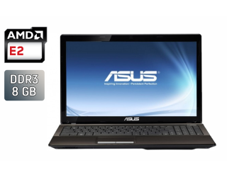 БУ Ноутбук Asus K53U / 15.6&quot; (1366x768) TN / AMD E2-1800 (2 ядра по 1.7 GHz) / 8 GB DDR3 / 120 GB SSD + 500 GB HDD / AMD Radeon HD 7340M / WebCam / HDMI из Европы