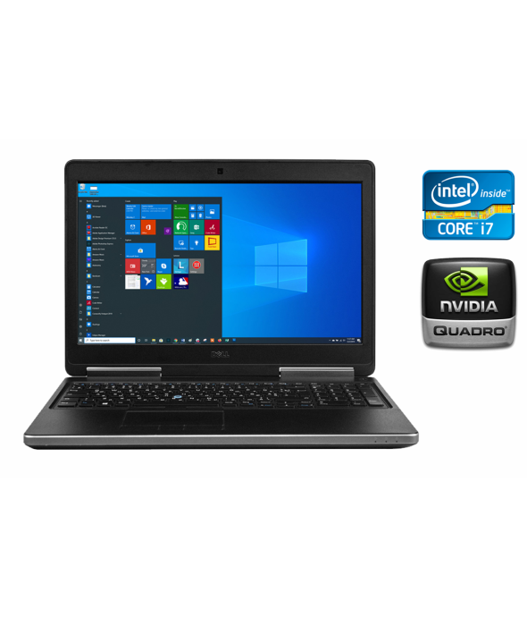 Мобільна робоча станція Б-клас Dell Precision 7510/ 15.6 &quot; (1920x1080) IPS / Intel Core i7-6820HQ (4 (8) ядра по 2.7 - 3.6 GHz) / 16 GB DDR4 / 512 GB SSD / nVidia Quadro M1000M, 2 GB DDR3, 128-bit / WebCam / Windows 10 - 1