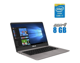 БУ Ультрабук Б-класс Asus Zenbook UX410U / 14&quot; (1920x1080) IPS / Intel Core i5-7200U (2 (4) ядра по 2.5 - 3.1 GHz) / 8 GB DDR4 / 256 GB SSD / Intel HD Graphics 620 / WebCam / Win 10 Home из Европы