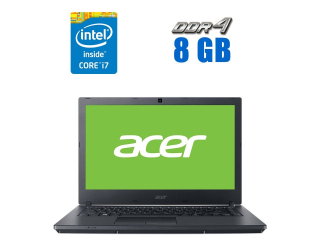 БУ Ноутбук Б-класс Acer TravelMate P2410 / 14&quot; (1920x1080) IPS / Intel Core i7-7500U (2 (4) ядра по 2.7 - 3.5 GHz) / 8 GB DDR4 / 256 GB SSD + 1000 GB HDD / Intel HD Graphics 620 / WebCam  из Европы