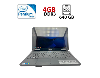 БУ Ноутбук Acer eMachines E728 / 15.6&quot; (1366x768) TN / Intel Pentium T4500 (2 ядра по 2.3 GHz) / 4 GB DDR3 / 640 GB HDD / Intel GMA 4500M Graphics / WebCam из Европы