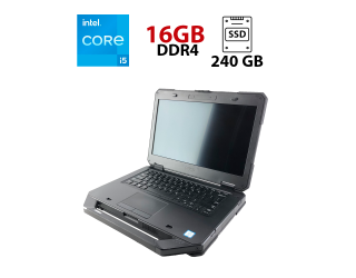 БУ Защищенный ноутбук Dell Latitude 5414 Rugged / 14&quot; (1920x1080) IPS Touch / Intel Core i5-6200U (2 (4) ядра по 2.3 - 2.8 GHz) / 16 GB DDR4 / 240 GB SSD / Intel HD Graphics 520 / WebCam из Европы