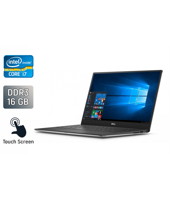 Ультрабук Dell XPS 13 9350 / 13.3&quot; (3200x1800) IPS Touch / Intel Core i7-6560U (2 (4) ядра по 2.2 - 3.2 GHz) / 16 GB DDR3 / 512 GB SSD / Intel Iris Graphics 540 / Windows 10 - 1