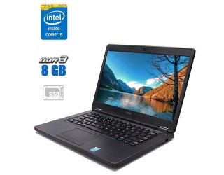 БУ Ноутбук Dell Latitude E5450 / 14&quot; (1920x1080) IPS / Intel Core i5-5300U (2 (4) ядра по 2.3 - 2.9 GHz) / 8 GB DDR3 / 120 GB SSD / Intel HD Graphics 5500 / WebCam из Европы