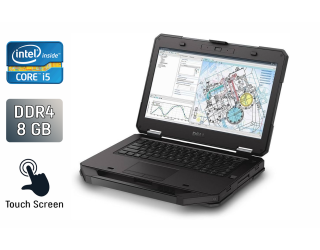 БУ Защищенный ноутбук Dell Rugged Latitude 5414 / 14&quot; (1366x768) TN Touch / Intel Core i5-6300U (2 (4) ядра по 2.4 - 3.0 GHz) / 8 GB DDR4 / 256 GB SSD / Intel HD Graphics 520 / WebCam / Fingerprint из Европы