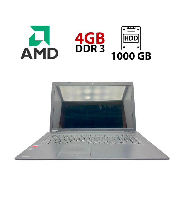 Ноутбук Toshiba Satellite C70D-B / 15.6&quot; (1600x900) TN / AMD A4-6210 (4 ядра по 1.8 GHz) / 4 GB DDR3 / 1000 Gb HDD / AMD Radeon R3 Graphics / WebCam / АКБ не тримає - 1