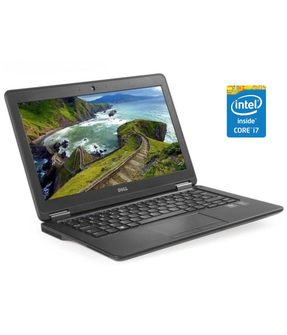 Нетбук Dell Latitude E7250 / 12.5 &quot; (1366x768) TN / Intel Core i7-5600U (2 (4) ядра по 2.6 - 3.2 GHz) / 8 GB DDR3 / 240 GB SSD / Intel HD Graphics 5500 / WebCam / Win 10 Pro - 1